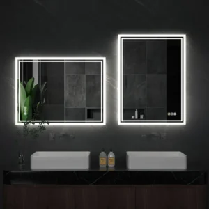 LUVODI  LED Backlight Bathroom Frameless Dimmable Defog Mirror