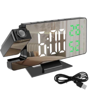 Projection Digital alarm clock 180 °