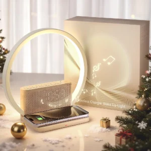 Alarm Clock w/ Wireless Charger and White Noise Sound Machine